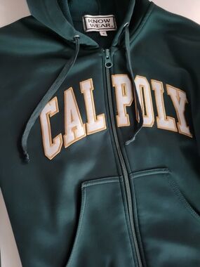Kids' Cal Poly Deep Green Zip Hoodie